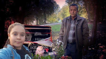 Kızının mezarına diktiği çiçeklere hırsızlar musallat oldu