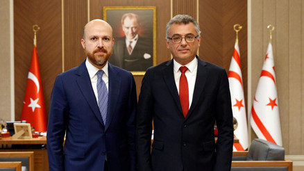 KKTC Cumhurbaşkanı Erhürman, İBTAV Mütevelli Heyeti Üyesi Bilal Erdoğanı kabul etti