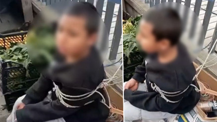 Sarıyer’de pazarda hırsızlık: Çocuğun elini kolunu iple bağladılar Sarıyer’de pazarda hırsızlık: Çocuğun elini kolunu iple bağladılar