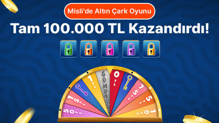 Misli’de Şans Oyunları ödül dağıtmaya devam ediyor Bir üye Altın Çark oyununda 100.000 TL kazandı...