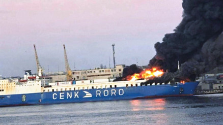 Çornomorsk Limanı’na saldırıda Türk gemisi isabet aldı