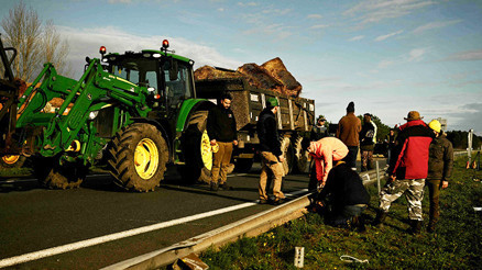 Fransada çiftçiler sığırları için eylem düzenledi: Yollar trafiğe kapatıldı