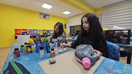 Çöpler sanat eserine dönüşüyor
