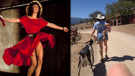 ‘Kırmızılı kadın’ meşhur elbisesini çıkarıp çiftliğe yerleşti… Bir yanında torunu bir yanında keçileri, mutlu mesut yaşıyor