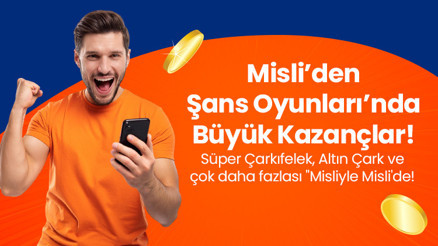 Misli’den Şans Oyunları’nda Büyük Kazançlar Süper Çarkıfelek, Altın Çark ve çok daha fazlası Misliyle Mislide