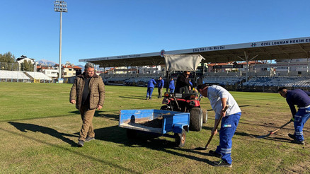 Fethiyesporun stadında Galatasaray telaşı