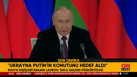 Putinin cumhurbaşkanlığı konutuna saldırı girişimi