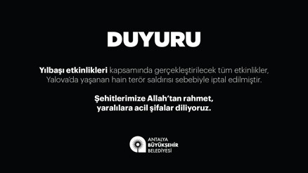 Antalyada yılbaşı etkinlikleri iptal edildi