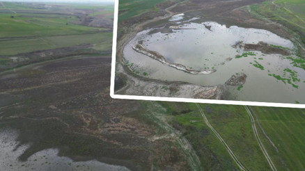 Doğuda kar Batıda kuraklık Sulama ve içme suyu amaçlı kullanılan gölette su tükenme noktasında