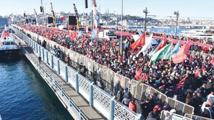 Galata’da büyük Filistin buluşması