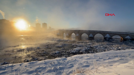 Sivas eksi 19u gördü, Kızılırmak buz tuttu