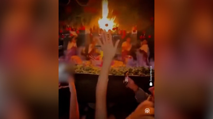 İsviçrede meydana gelen yangının ilk anlarına ait görüntüler