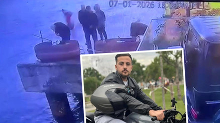 İstanbulda motosikletiyle denize düşen genç hayatını kaybetti Olay anı kamerada