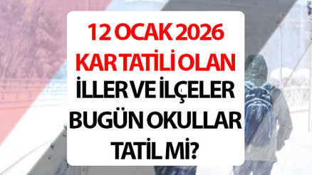 BUGÜN OKULLAR TATİL Mİ SON DAKİKA, HANGİ İLLERDE KAR TATİLİ Ankara, İstanbul, Kocaeli, Yalova, Tekirdağ kar tatili haberleri... 12 Ocak 2026 Pazartesi kar tatili olan iller ve ilçeler