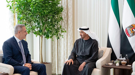 Dışişleri Bakanı Hakan Fidan, Abu Dabide BAE Devlet Başkanı Muhammed Bin Zayid ile görüştü