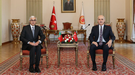 TBMM Başkanı Kurtulmuş, Portekiz Cumhuriyet Meclisi Başkanı Aguiar-Branco ile Mecliste görüştü