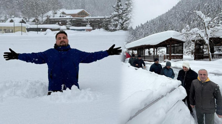 Kar kalınlığı 1 metreyi aştı Böyle bir karı hiçbir yerde bulamazsınız