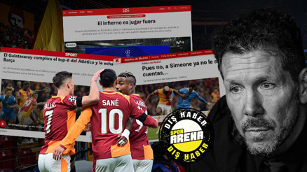 İspanya, Atletico Madridin Galatasaray maçını konuşuyor Cehennemde mucizevi 1 puan Simeonenin hesapları tutmuyor İspanya, Atletico Madridin Galatasaray maçını konuşuyor Cehennemde mucizevi 1 puan Simeonenin hesapları tutmuyor