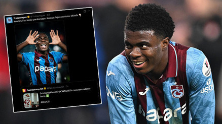 Trabzonspordan Galatasaraya flaş Oulai göndermesi