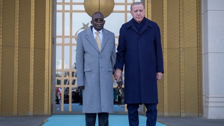 Cumhurbaşkanı Erdoğan, Nijeryalı mevkidaşı Tinubuyu resmi törenle karşıladı