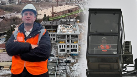 Abisinin tavsiyesiyle başladı: 35 metre yükseklikte yapıyor Makineyi kullanamadan bu işi sonlandıranlar var