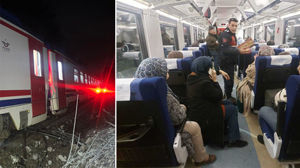 Balıkesir’de toprak kaydı, yolcu treni raydan çıktı: 1 yaralı