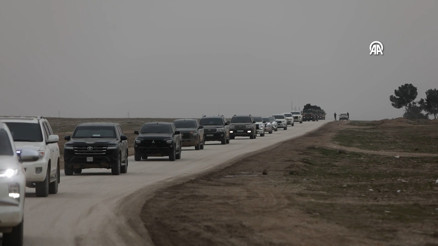 Suriye İçişleri Bakanlığına bağlı güvenlik konvoyu YPGnin işgali altındaki Hasekeye giriş yaptı