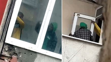 Esenyurtta boşaltılan bina, hırsızların hedefi oldu