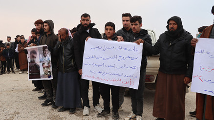 YPGnin alıkoyduğu sivillerin aileleri gösteri düzenledi