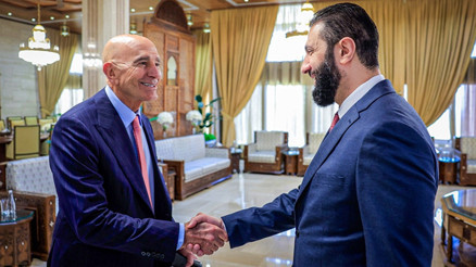 Suriye lideri Şara, ABDnin Suriye Özel Temsilcisi Barrack’ı kabul etti