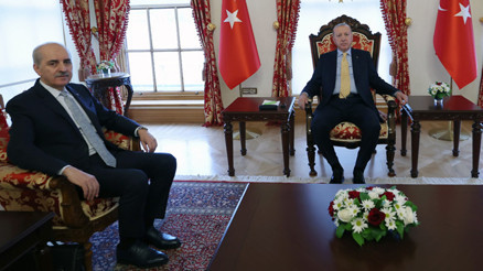 Cumhurbaşkanı Erdoğan, TBMM Başkanı Kurtulmuşu kabul etti