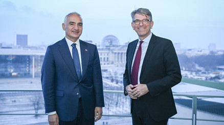 Bakan Ersoy ve Alman Bakan Weimer sergi öncesi buluştu