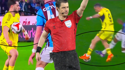 Dev maçta hakem kararlarına itiraz: Trabzonspor el Fenerbahçe faul bekledi