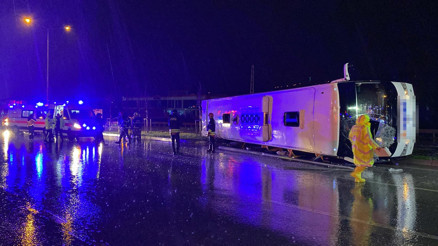 Samsun’da yolcu otobüsü devrildi: 7 yaralı