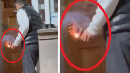 Teravihde camiye torpil atan çocuk yakalandı