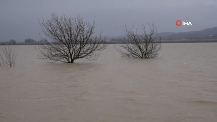 Tunca ve Meriçte taşkın havadan görüntülendi