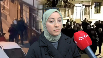 Sen misin o anları kayda alan Evinin önündeki olayı görüntüleyen kadını feci şekilde darbettiler