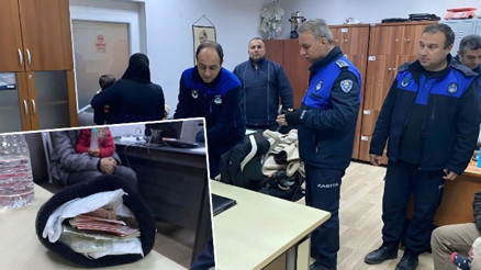 Bursada dilencilikten topladıkları paraları çocuk bezinin arasına sakladılar