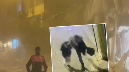 Anne ile kızı, çöken binadan savrulan beton parçalarından kaçarak kurtuldu