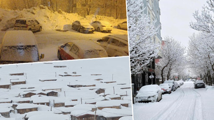 Gece yarısı başlayan kar her yeri beyaza bürüdü Kar kalınlığı 3 metreyi aştı: Evler kayboldu