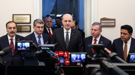 TBMM Başkanı Numan Kurtulmuş, Yeni Yol Partisinin TBMM Grubunu ziyaret etti