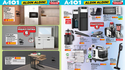 A101 ALDIN ALDIN AFİŞİ 5 MART 2026 (YENİ ÜRÜNLER TAM LİSTESİ) || A101 aktüel ürünler kataloğu bu hafta indirimli neler sunuyor A101 yeni broşürü ile overlok makinesi, aynalı makyaj masası, evcil hayvan su çeşmesi, midi fırın geliyor A101 ALDIN ALDIN AFİŞİ 5 MART 2026 (YENİ ÜRÜNLER TAM LİSTESİ) || A101 aktüel ürünler kataloğu bu hafta indirimli neler sunuyor A101 yeni broşürü ile overlok makinesi, aynalı makyaj masası, evcil hayvan su çeşmesi, midi fırın geliyor