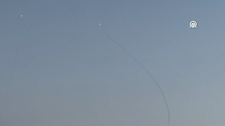 İrandan ateşlenen füzeler Beytüllahim semalarında görüntülendi