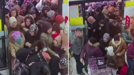 Sivasta mağaza açılışında izdiham