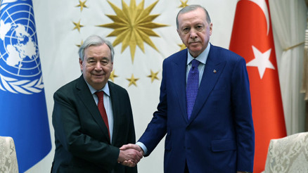 Cumhurbaşkanı Erdoğan, Beştepede Guterres ile görüştü