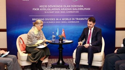 Bakan Kurum, BM Habitat İcra Direktörü Rossbach ile görüştü