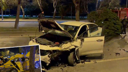 Kartal’da sürücüsünün makas attığı otomobil, taksiye çarptı: 3 yaralı