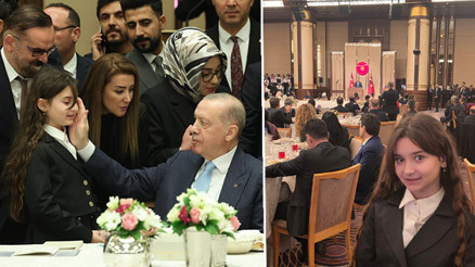 Dünya matematik şampiyonu Lina, özel davetle gitti: Cumhurbaşkanı Erdoğana sorduğu soru herkesi gülümsetti
