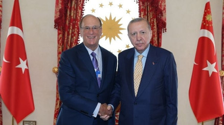 Cumhurbaşkanı Erdoğan, WEF Başkanı Finki kabul etti