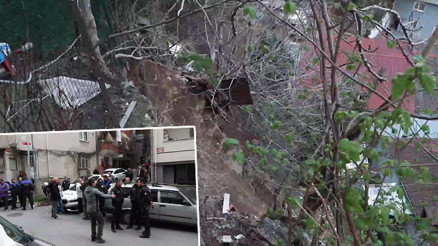 Sarıyer’de toprak kayması: 6 bina tahliye edildi